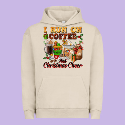 I Run On Coffee And Christmas Cheer Urban Hoodie Designed By Fadigitalartstudio