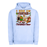 Pigment Grape Ice i run on coffee and christmas cheer Urban Hoodie - FaDigitalArtStudio