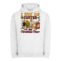 Pigment Lunar Rock i run on coffee and christmas cheer Urban Hoodie - FaDigitalArtStudio