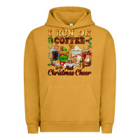 Pigment Peanut Butter i run on coffee and christmas cheer Urban Hoodie - FaDigitalArtStudio