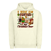Pigment Pistachio i run on coffee and christmas cheer Urban Hoodie - FaDigitalArtStudio
