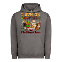 Pigment Tornado i run on coffee and christmas cheer Urban Hoodie - FaDigitalArtStudio