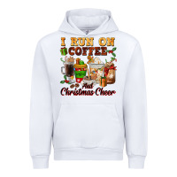 White i run on coffee and christmas cheer Urban Hoodie - FaDigitalArtStudio