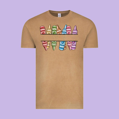Custom Crayons Vintage Tee Designed By Maliassmallbusiness