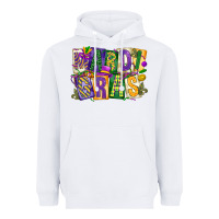 White mardi  gras Heavyweight Hoodie - CowGirlArtShop