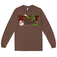 Chestnut Daddy Claus Santa Christmas lights and holly Long Sleeve Tee - NancyCooperArtShop