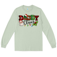 Matcha Daddy Claus Santa Christmas lights and holly Long Sleeve Tee - NancyCooperArtShop