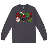 Smoke Daddy Claus Santa Christmas lights and holly Long Sleeve Tee - NancyCooperArtShop