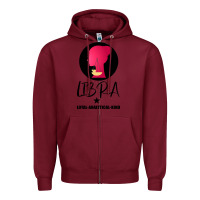 Burgundy Libra Zodiac Sign Horoscope Birth Gift Girl Zipper Hoodie - Bettercallsaul