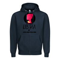 Navy Libra Zodiac Sign Horoscope Birth Gift Girl Zipper Hoodie - Bettercallsaul