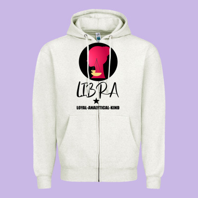 Libra Zodiac Sign Horoscope Birth Gift Girl Zipper Hoodie Designed By Bettercallsaul