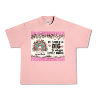 Salmon it takes a big to shape little minds Urban Heavy Tee - MaliasSmallBusiness