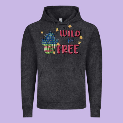 Wild And Free Vintage Hoodie Designed By Maliassmallbusiness