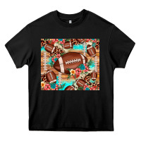 Black football leopard cowhide Heavy Core Tee - JahusDesignShop