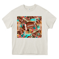 Cream football leopard cowhide Heavy Core Tee - JahusDesignShop