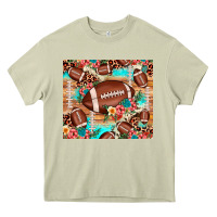 Mossy football leopard cowhide Heavy Core Tee - JahusDesignShop