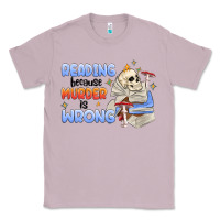 Lilac reading because murder is wrong Classic Tee - MaliasSmallBusiness