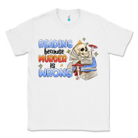 White reading because murder is wrong Classic Tee - MaliasSmallBusiness