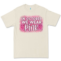 Bone in october we wear pink leopard glitter Premium Tee - AdoDesignShop