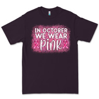 Plum in october we wear pink leopard glitter Premium Tee - AdoDesignShop
