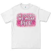 White in october we wear pink leopard glitter Premium Tee - AdoDesignShop