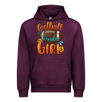 Mauve Wine football kinda girl Urban Hoodie - BundleAndBundleShop