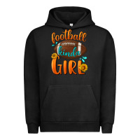 Pigment Black football kinda girl Urban Hoodie - BundleAndBundleShop