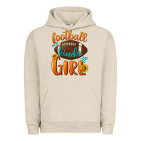 Pigment French Oak football kinda girl Urban Hoodie - BundleAndBundleShop