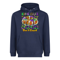 Navy king cake calories dont count mardi gras Heavyweight Hoodie - CowGirlArtShop