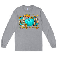 Heather Grey with god all things are possible  copy Long Sleeve Tee - MaliasSmallBusiness
