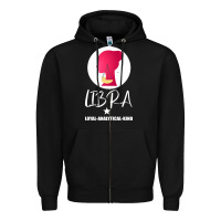 Black Libra Zodiac Sign Horoscope Birth Gift Girl Zipper Hoodie - Bettercallsaul