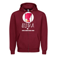 Burgundy Libra Zodiac Sign Horoscope Birth Gift Girl Zipper Hoodie - Bettercallsaul