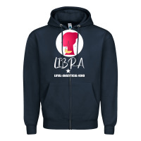 Navy Libra Zodiac Sign Horoscope Birth Gift Girl Zipper Hoodie - Bettercallsaul