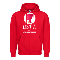 Red Libra Zodiac Sign Horoscope Birth Gift Girl Zipper Hoodie - Bettercallsaul