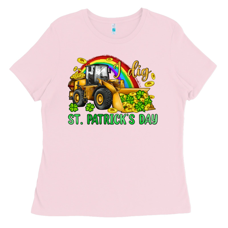I Dig St Patrick S Day Bulldozer Ladies Tee by JahusDesignShop | Teevron