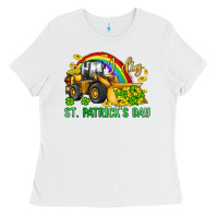 White i dig st patrick s day bulldozer Ladies Tee - JahusDesignShop
