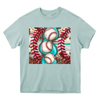 Arona baseball leopard cowhide turquoise Heavy Core Tee - JahusDesignShop