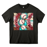 Asphalt baseball leopard cowhide turquoise Heavy Core Tee - JahusDesignShop