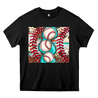 Black baseball leopard cowhide turquoise Heavy Core Tee - JahusDesignShop