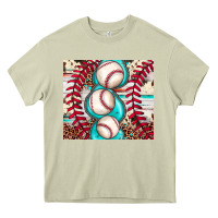 Mossy baseball leopard cowhide turquoise Heavy Core Tee - JahusDesignShop