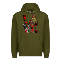 Army Green christmas love Premium Hoodie - JahusDesignShop