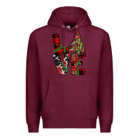 Burgundy christmas love Premium Hoodie - JahusDesignShop