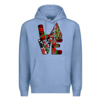 Colony Blue christmas love Premium Hoodie - JahusDesignShop