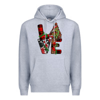 Heather Grey christmas love Premium Hoodie - JahusDesignShop