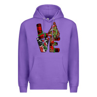 Purple christmas love Premium Hoodie - JahusDesignShop