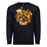 Black hello fall gamer Premium Sweatshirt - CowGirlArtShop