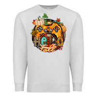 Dove Grey hello fall gamer Premium Sweatshirt - CowGirlArtShop