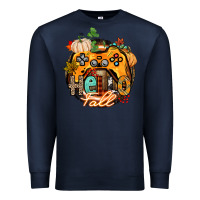 Navy hello fall gamer Premium Sweatshirt - CowGirlArtShop