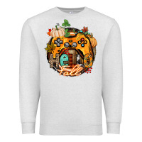 Oatmeal Heather hello fall gamer Premium Sweatshirt - CowGirlArtShop