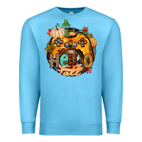 Ocean Blue hello fall gamer Premium Sweatshirt - CowGirlArtShop